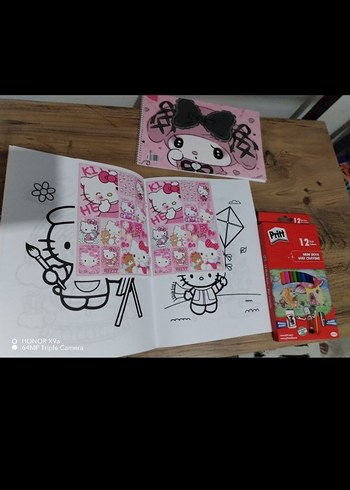 Çocuklar için Boyama Kitabı küçük resim defteri ve Mum boya Seti - Görsel 3