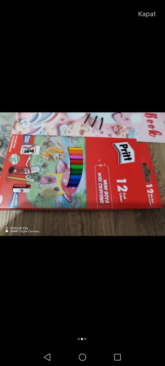 Çocuklar için Boyama Kitabı küçük resim defteri ve Mum boya Seti - Görsel 2