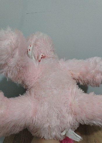 Pembe ve beyaz peluş oyuncak köpek - Görsel 5