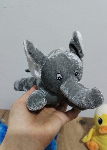 Renkli Peluş Oyuncak Set fil yunus civciv farecik küçük boy - Görsel 3