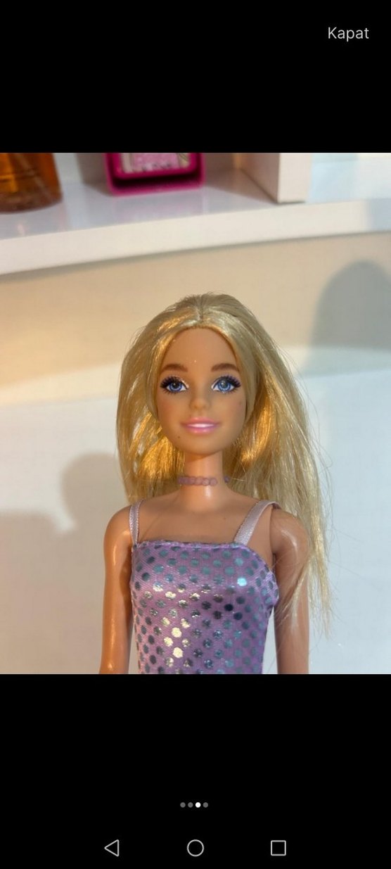 Mor Puanlı Elbiseli  Barbie Bebek - Görsel 2