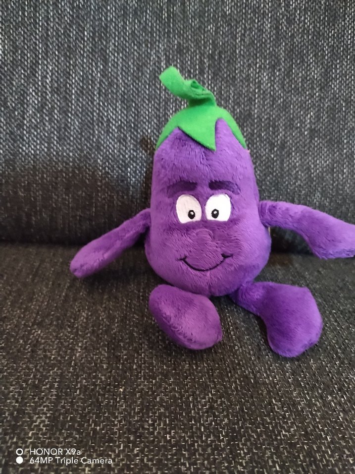 Mor Renkli Peluş Oyuncak Patlıcan - Görsel 2