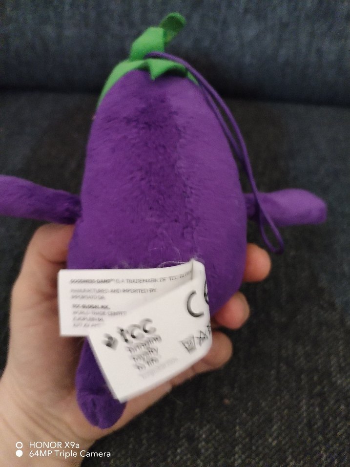 Mor Renkli Peluş Oyuncak Patlıcan - Görsel 3