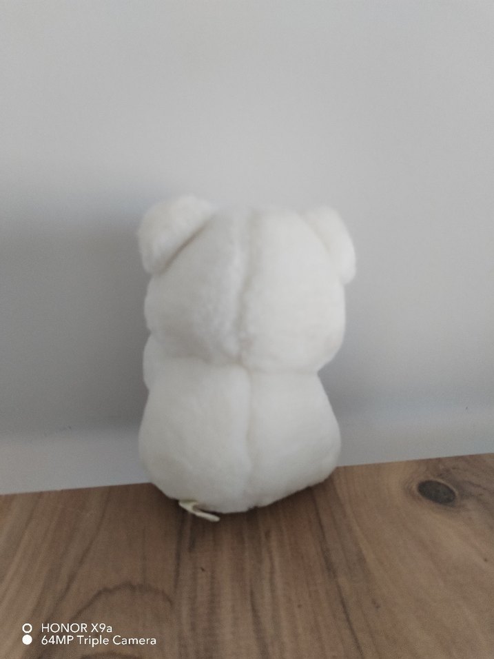 Kırmızı Kalpli Beyaz Peluş Ayıcık - Görsel 2