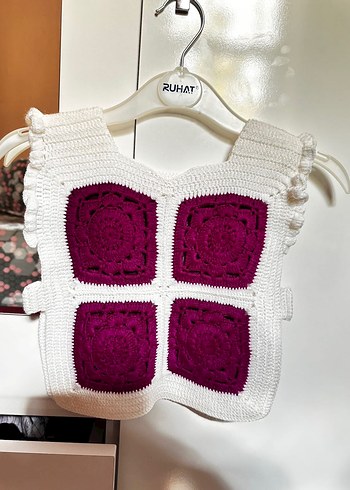 1 2 yaş Nakışlı Pembe hırka - Görsel 2