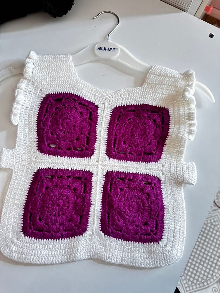 1 2 yaş Nakışlı Pembe hırka - Görsel 4