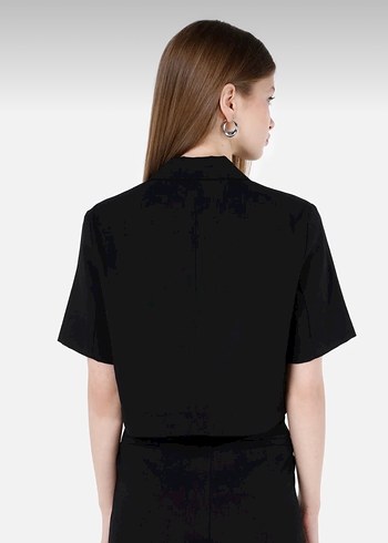 Siyah blazer ceket - Görsel 3