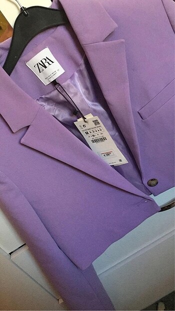 m Beden mor Renk Blazer crop ceket
