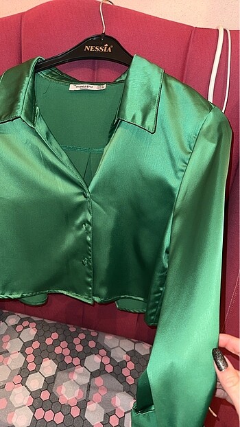 Crop gömlek - Görsel 3