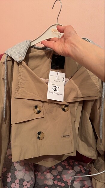 Crop trençkot - Görsel 7