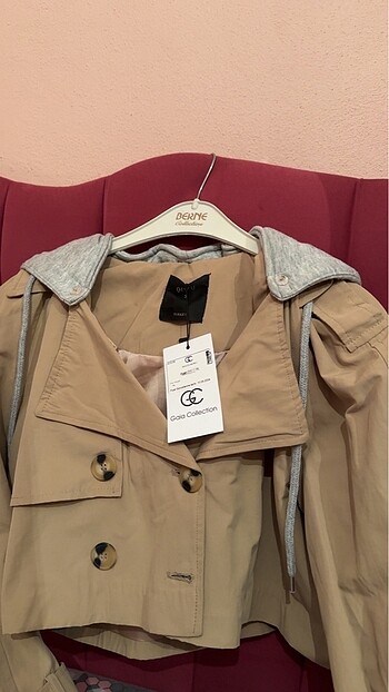 Crop trençkot - Görsel 4