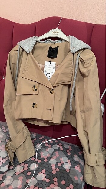 Crop trençkot - Görsel 3