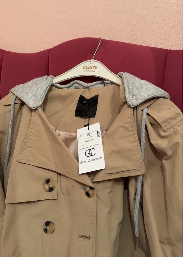 Crop trençkot - Görsel 4