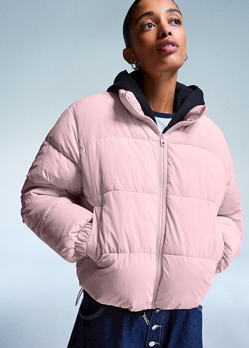 Pembe Kadın Şişme Mont