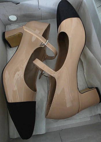 Sıfır Hotiç Bej Tokalı Kadın Topuklu Klasik Ayakkabı - Görsel 6
