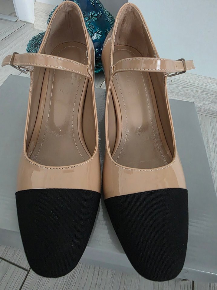 Sıfır Hotiç Bej Tokalı Kadın Topuklu Klasik Ayakkabı - Görsel 2