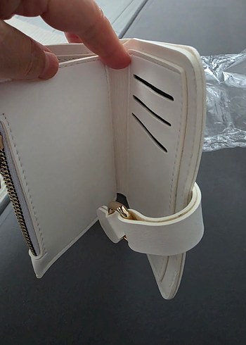 sıfır Beyaz Deri Kadın Cüzdanı - Görsel 5