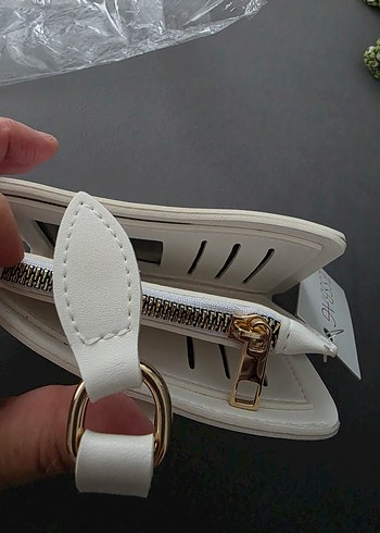 sıfır Beyaz Deri Kadın Cüzdanı - Görsel 3