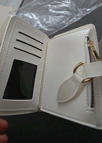 sıfır Beyaz Deri Kadın Cüzdanı - Görsel 2