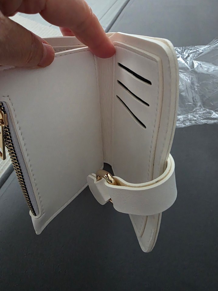 sıfır Beyaz Deri Kadın Cüzdanı - Görsel 5