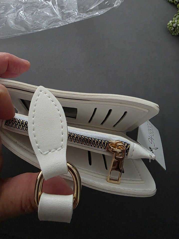 sıfır Beyaz Deri Kadın Cüzdanı - Görsel 3