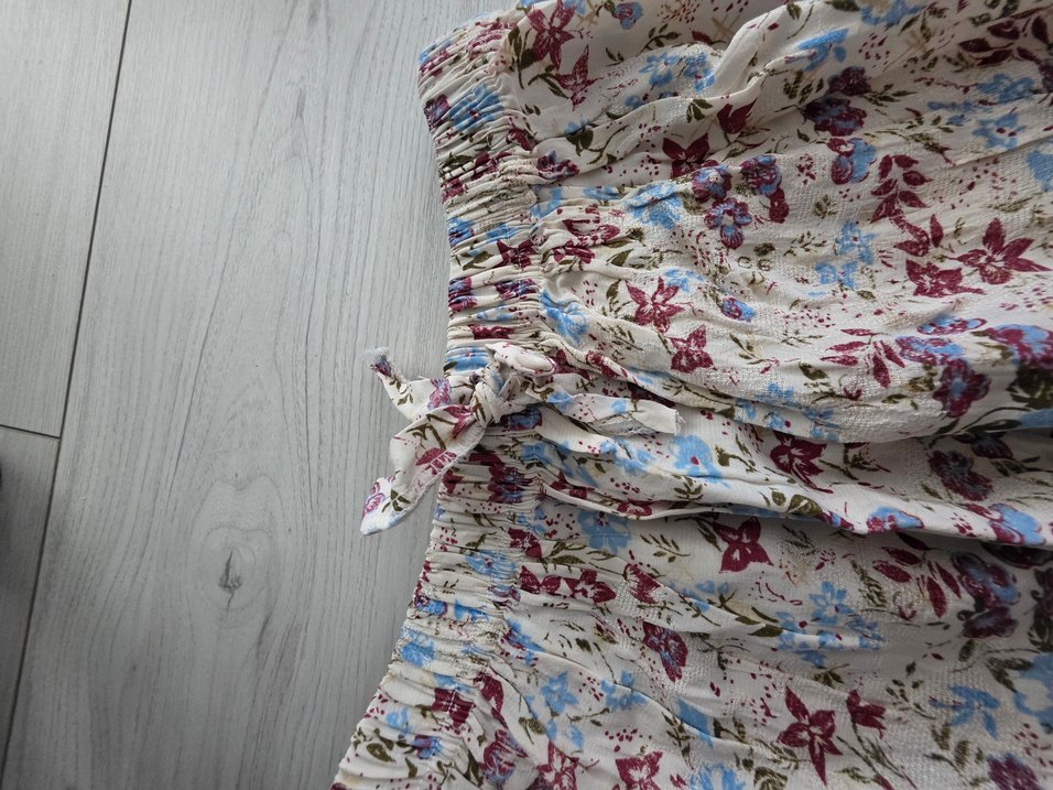 Pamuklu, Straplez, Fırfırlı etek - Görsel 3