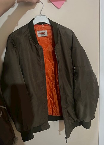 m Beden çeşitli Renk Kadın asker yeşili Fermuarlı Street Wear Ceket