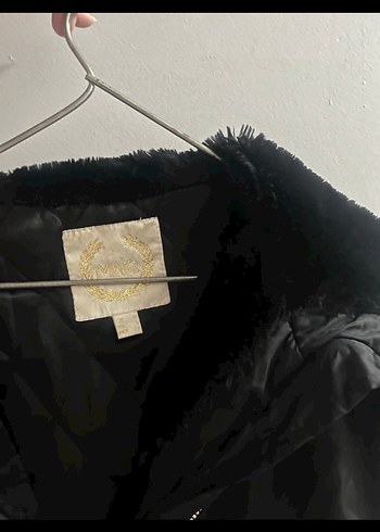 Mango Siyah, Kürklü, Günlük Kadın Mont - Görsel 2