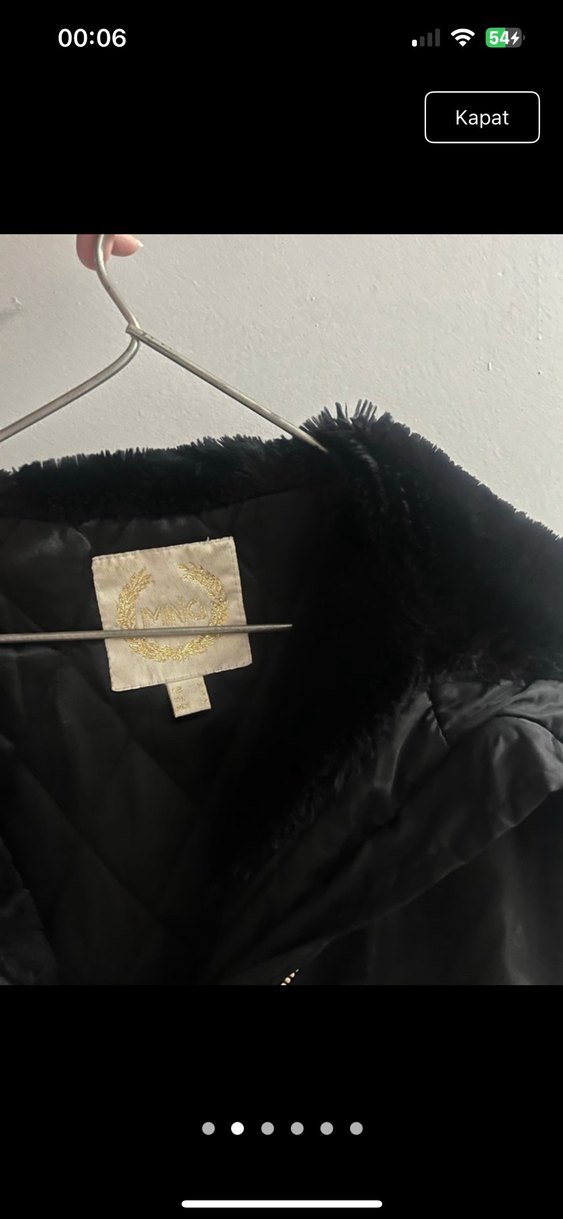 Mango Siyah, Kürklü, Günlük Kadın Mont - Görsel 2