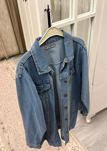 Kadın Mavi Düğmeli Denim Ceket - Görsel 2