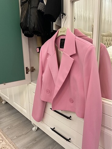 QUZU CROP BLAZER CEKET - Görsel 4