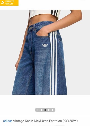 Adidas Vintage Mavi Denim Jean