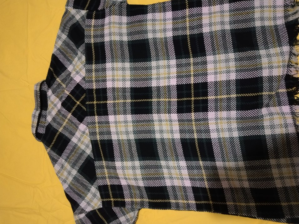 Düğmeli Kareli Kadın Gömlek - Görsel 4