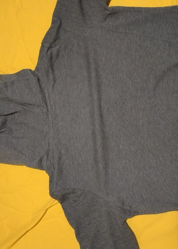 Kadın Gri Fermuarlı Sweatshirt - Görsel 3