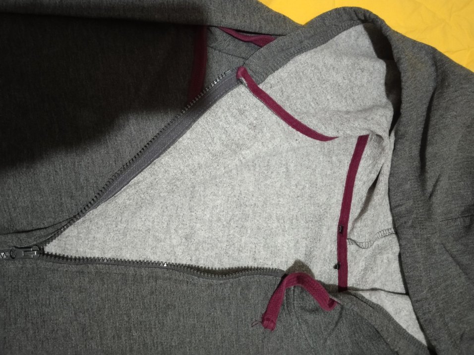 Kadın Gri Fermuarlı Sweatshirt - Görsel 2