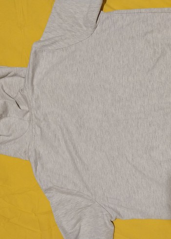 Gri Kapüşonlu Kadın Sweatshirt - Görsel 4