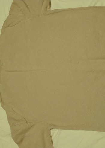 Sarı yüksek yakalı sweatshirt - Görsel 3