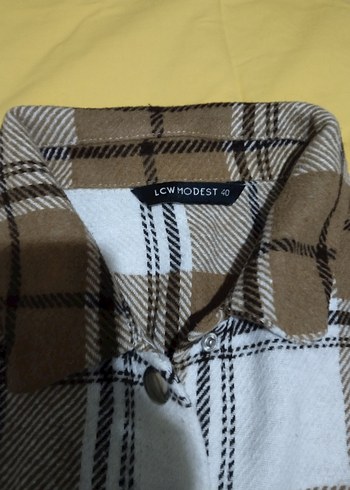 Düğmeli Uzun Kollu Ekose Kadın Gömlek - Görsel 3