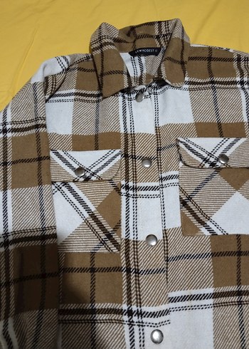 Düğmeli Uzun Kollu Ekose Kadın Gömlek - Görsel 2