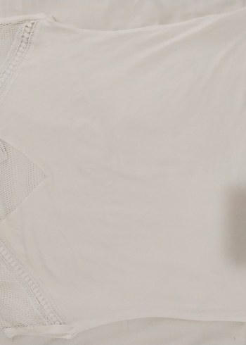 Beyaz Örgü Detaylı Kadın Bluz - Görsel 3