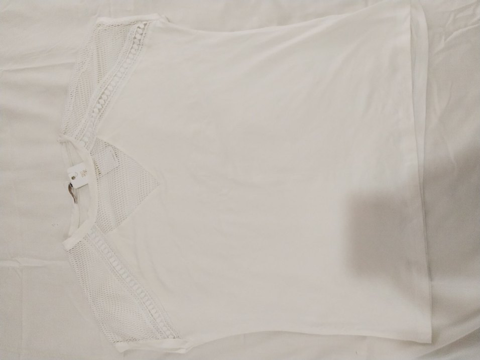 Beyaz Örgü Detaylı Kadın Bluz - Görsel 3