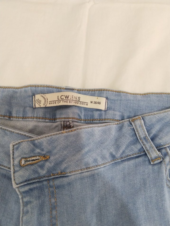 Pastel Mavi Kadın Kot Pantolon - Görsel 3