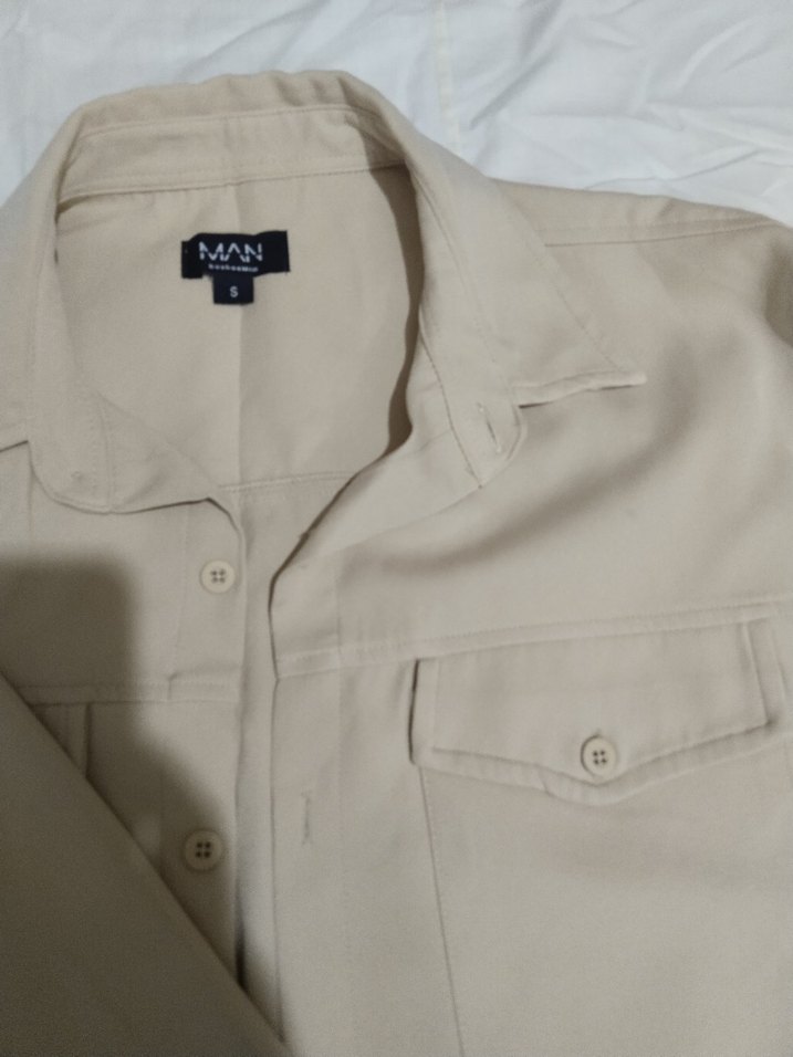 Bej Uzun Kollu Erkek Gömlek - Görsel 3