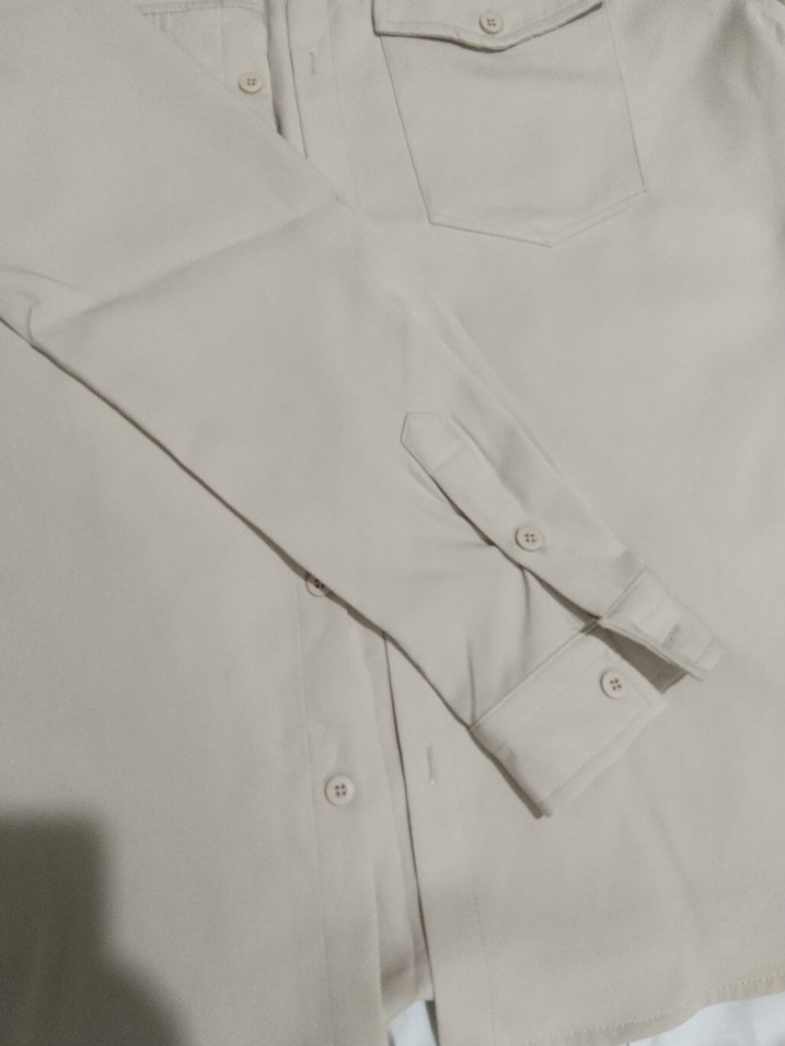 Bej Uzun Kollu Erkek Gömlek - Görsel 4