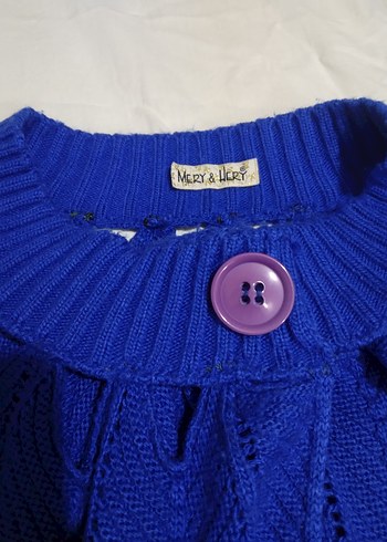 Mavi Örgü Kadın  Kazak - Görsel 2