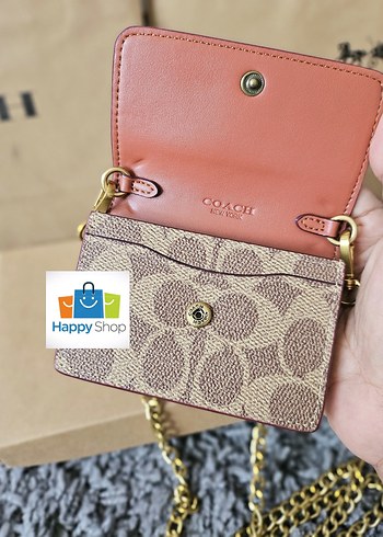 Beden Coach Half Flap Wallet Chain