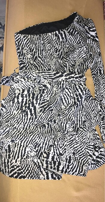 Diğer Tek omuz Zebra Elbise