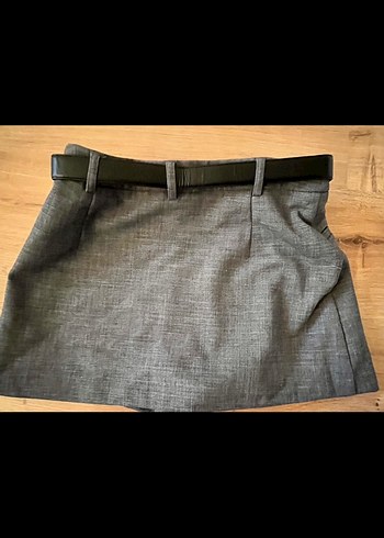 Stradivarius gri etek kemerli - Görsel 5