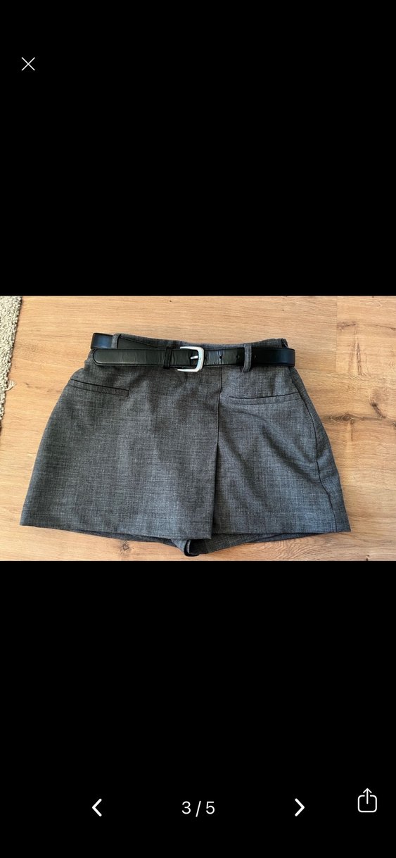 Stradivarius gri etek kemerli - Görsel 3