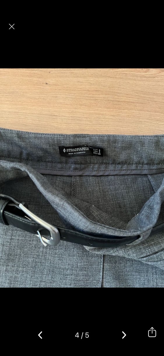 Stradivarius gri etek kemerli - Görsel 4